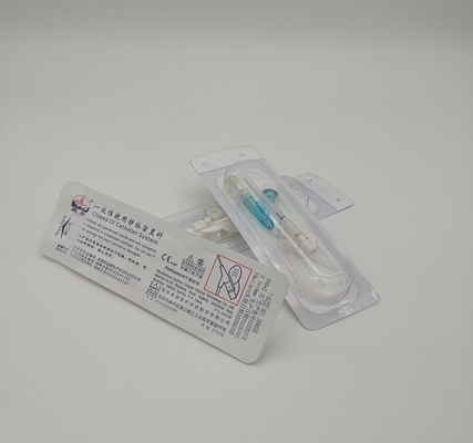 Type jetable du cathéter 22G Y de la canule IV d'adultes bleus pour l'infusion courante