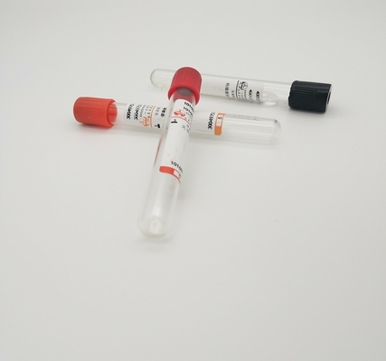 Tubes de prélèvement de sang à vide jetables certifiées CE ISO pour l'examen en hématologie clinique simples sans additifs