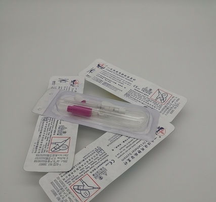 Type rose jetable de pression positive de 20G Y canule de cathéter d'Iv pour la transfusion sanguine d'infusion de secours