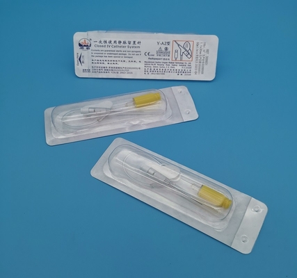 IV type jetable jaune infusion néonatale pédiatrique de pression positive de papillon de la canule 24G