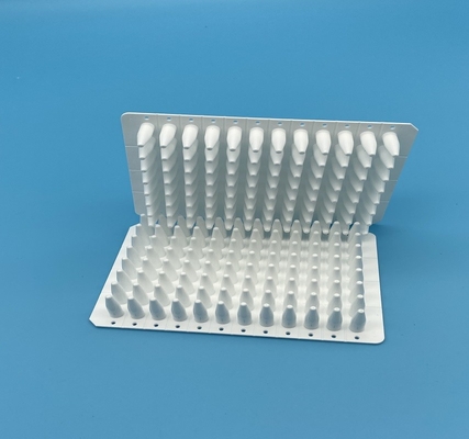 Profondément bien bien plat semi bordé 0.1ml blanc de l'ACP 96