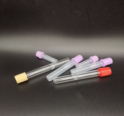 Les tubes d'échantillonnage oranges médicaux de sang de pp 2.0ml ont placé le tube stérilisé de plaine de sérum