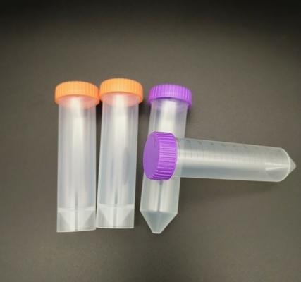 Le fond rond de chapeau plat de tube à centrifuger des consommables 10ml de laboratoire médical de polypropylène de HDPE