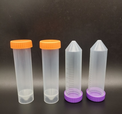 Non stérilisé inférieur conique gradué de tube à centrifuger de couvercle à visser des consommables 50ml de laboratoire médical