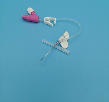Type rose jetable de pression positive de 20G Y canule de cathéter d'Iv pour la transfusion sanguine d'infusion de secours