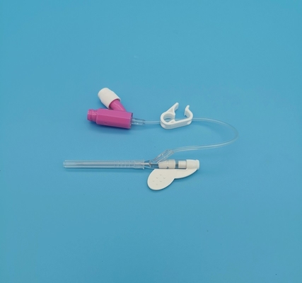 Type rose jetable de pression positive de 20G Y canule de cathéter d'Iv pour la transfusion sanguine d'infusion de secours