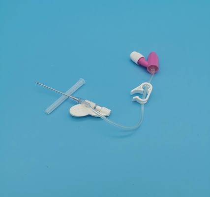 Type rose jetable de pression positive de 20G Y canule de cathéter d'Iv pour la transfusion sanguine d'infusion de secours