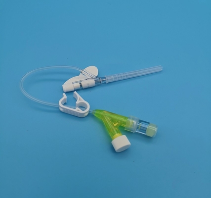 24G jetable Y dactylographier le cathéter jaune d'Iv pour l'infusion néonatale pédiatrique