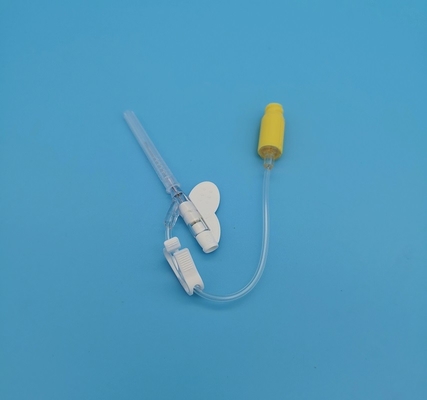 IV type jetable jaune infusion néonatale pédiatrique de pression positive de papillon de la canule 24G